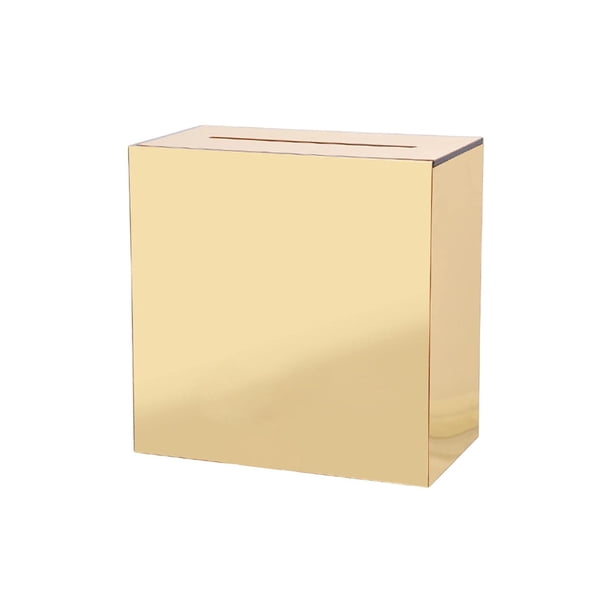 Caja para tarjetas de boda, caja decorativa, elegante hucha, caja para tarjetas, caja para tarjetas de boda con Dorado