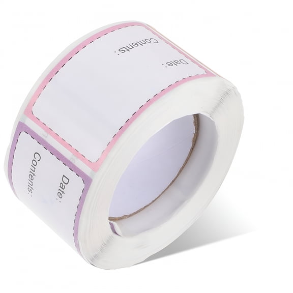 CCOCC 1 Roll Freezer Food Labels Self-adhesive Food Stickers Refrigerator Paper Labels (250 Labels Per Roll)