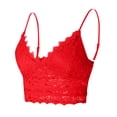 thumbnail image 4 of CHGBMOK Womens Sexy Lace Bralettes Adjustable Strap V Neck Everyday Bra Vest Crop Underwear Camisole, 4 of 5