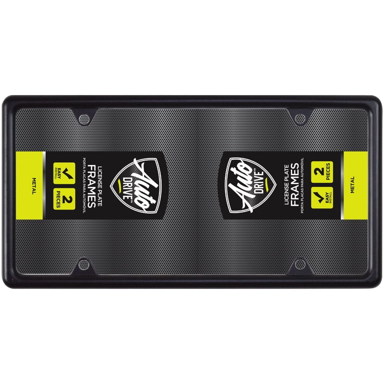 Auto Drive Universal Metal License Plate Frame, Black, Pack of 2 photo 3