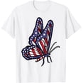 thumbnail image 1 of Camiseta con diseño de mariposas para el día conmemorativo del 4 de julio del Patriot, 1 of 2