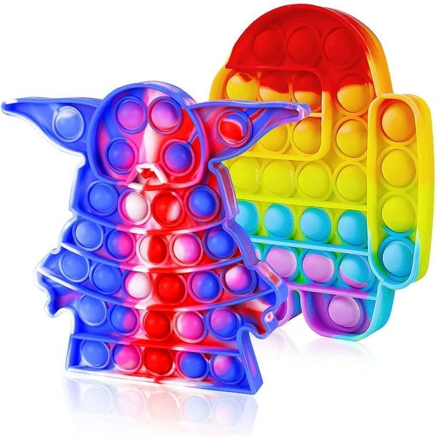 Push Pop Bubble Fidget, Popit Popper Popit?S It Popitz Figetget Sensory Popping It?S Popits Ansiedad Alivio del estrés Figut A Fidgetoys para niños Rainbow Mouse Unicornio (Corazón de mariposa rosa) Xemadio WMCH-190