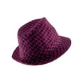thumbnail image 4 of Top Headwear Checker Plaid Fedora Hat - Hot Pink, 4 of 4