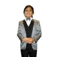 thumbnail image 2 of B-Bellagio Silver 5Pc Suit Shirt,Bowtie & Vest For Kids By Alberto Nardoni Brand Designer, 2 of 3