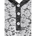 thumbnail image 3 of Tinte de encaje más el panel de encaje del disco tinte con capucha camiseta de palangre Rosegal Mangas largas de talla grande, 3 of 5