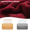 thumbnail image 4 of Eurhowing 70"×80" Flannel Blanket for Couch Bed, Soft Cozy 3-Layer Quilted Plush Throw Blanket, All Season Thick Warm Fleece Blanket, Wine Red, 4 of 9