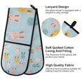 thumbnail image 2 of Yayeee Double Oven Mitt Kitchen Heat Resistant Baking 35" x7" Quilted Glove, Cute Rabbits, 2 of 6