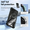 thumbnail image 5 of Armor Case for Samsung Galaxy A14 5G, Adjustable Kickstand & Military Grade Shockproof Heavy Duty Protective Ring Holder Clear PC Back & TPU Frame for Samsung Galaxy A14 5G, Black, 5 of 8