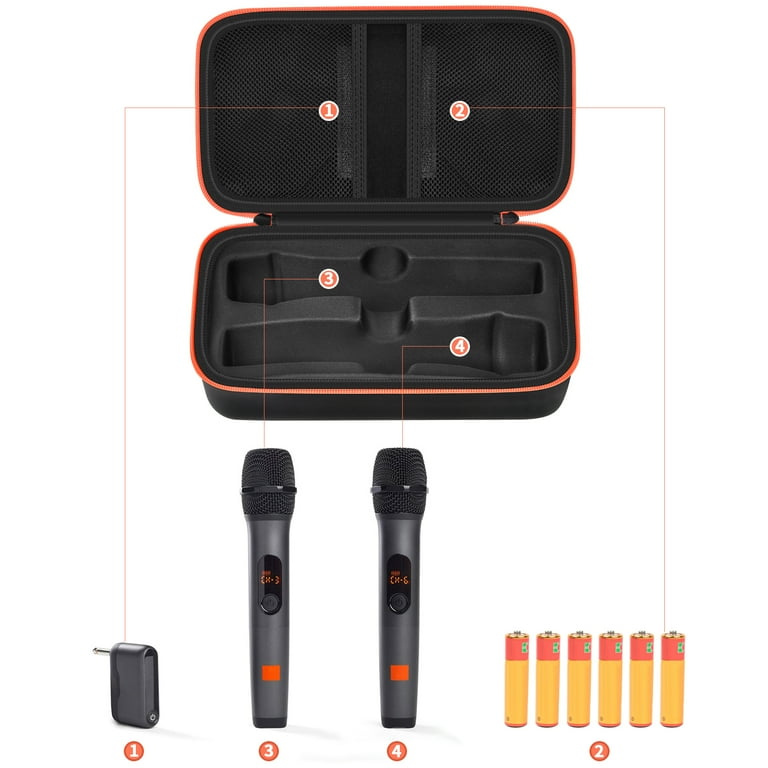 Hard Case Compatible with JBL Wireless Two Microphone System