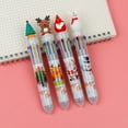 thumbnail image 2 of Less Than 5 Pen New Christmas Tree Santa 6 Colors Cartoon Press Plastic Cute Ballpoint Pen for Students Christmas Gifts Creative Hand Account Pen Press Ball Point Pen Random * 1 * 1ml, 2 of 9
