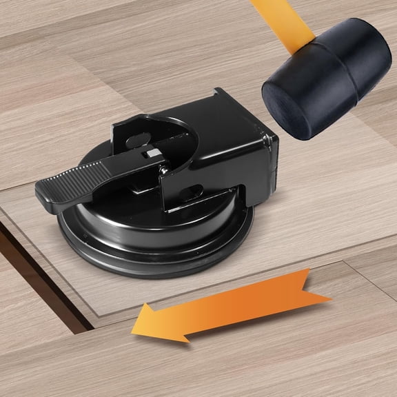 Floor Gap Fixer Tool Kit with Suction Cup & Installation Hammer, Heavy Duty Floor Gap Repair Tool for Wood, Vinyl & Laminate Flooring, Floor Gap Pull Bar with Nano Adhesive Pad