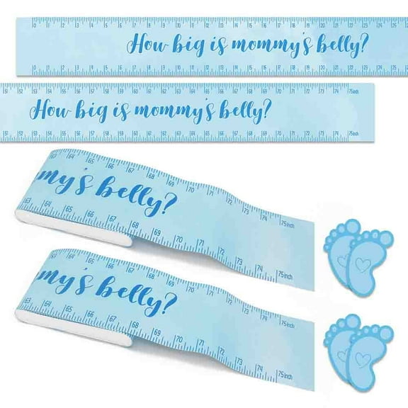 How big is mommy belly Measurement Guessing Game Gender Reveal vote Party Decoration Props Pink or Blue Measuring Tape baby shower  Perfect for Any Theme & Guests (Blue)