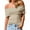 Light khaki, variant on Short Sleeved Women's Off The Shoulder Sweaters Casual Knit Y2K Going Out Tops Blouses
