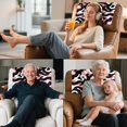 thumbnail image 7 of SCRAWLGOD Abstract Cow Print Pink Black 1 Pcs Headrest Cover for Recliner Chair, Waterproof PU Leather Sofa Head Protector, Stain Resistant Couch Head Rest Covers 17x27 in, 7 of 7