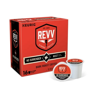 Revv No Surrender Coffee, Keurig K-Cup Pods, Dark Roast, 16ct