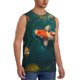 thumbnail image 2 of Fotbe Koi Pond Lilies Men's Camiseta sin Mangas Estampada para Hombres, Playera Casual para Gimnasio, Entrenamiento, Playa-Medium, 2 of 7