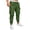 Green, variant on Plus Size Joggers for Men Cargo Gym Pants Men Solid Color Drawstring Waist Lightweight Cuffed Slacks for Men with Multi Pockets (White ,XXXL)