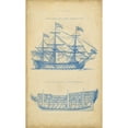 thumbnail image 3 of Chambers 12x18 Black Modern Framed Museum Art Print Titled - Vintage Ship Blueprint, 3 of 5