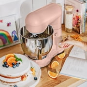 Beautiful 5.3 Qt Stand Mixer, Rose with Flat Beater, Dough Hook, Balloon Whisk