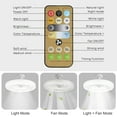 thumbnail image 5 of Enclosed Ceiling Fans with Lights and Remote, 10 Inch Mini Bladeless Ceiling Fan with Light, Family Summer Gift, for Kitchen,Bathroom,Garage,Pantry,Tool Room,Store Room,Closet,Laundry Room (Grey), 5 of 7