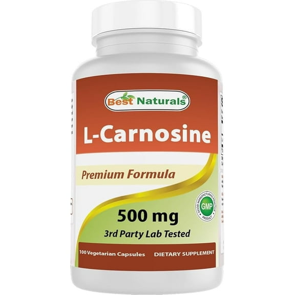 Best Naturals L-Carnosine 500 mg 100 Vegetarian Capsules