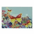 thumbnail image 1 of Colorful Cutting Board, Butterflies and Floral Ornamanets Fantasy Design Colorful Vibrant Wings Art, Decorative Tempered Glass Cutting and Serving Board, Small Size, Multicolor, by Ambesonne, 1 of 1