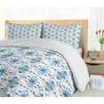 thumbnail image 4 of Ambesonne Geometric Duvet Cover Sets, Tribal Inspired Shapes, 2-Queen, Sky Blue Pastel Brown, 4 of 6