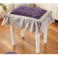 thumbnail image 4 of Funda de silla de encaje europeo, funda de asiento, funda de asiento de silla cuadrada, cojines para cojines de asiento , decoración de 15,74x Púrpura Macarena Almohadillas de asiento de cojín para silla, 4 of 7