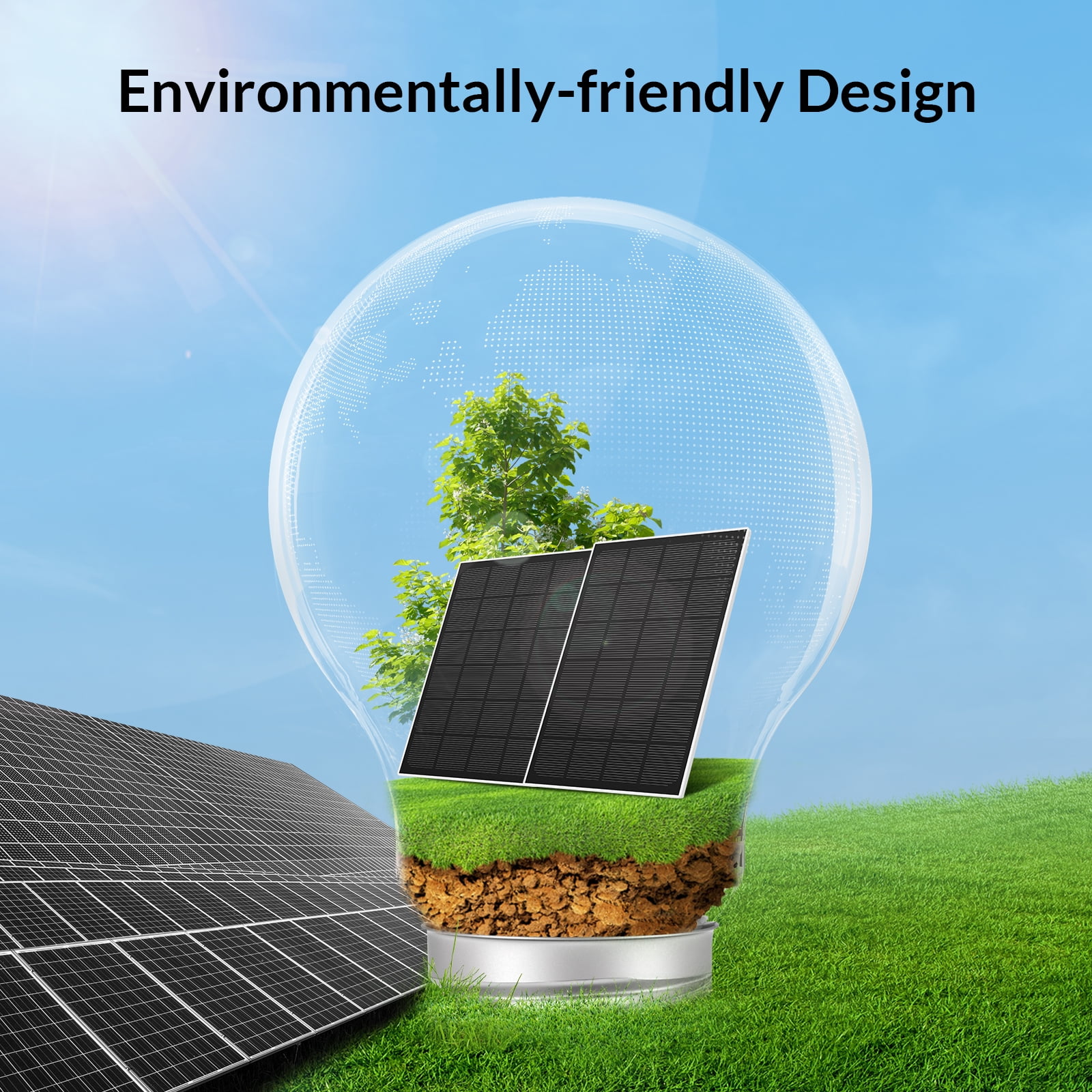 Netvue Solar Outdoor Security Camera Wireless Home Surveillance Camera - Only for 2.4GHz Wifi