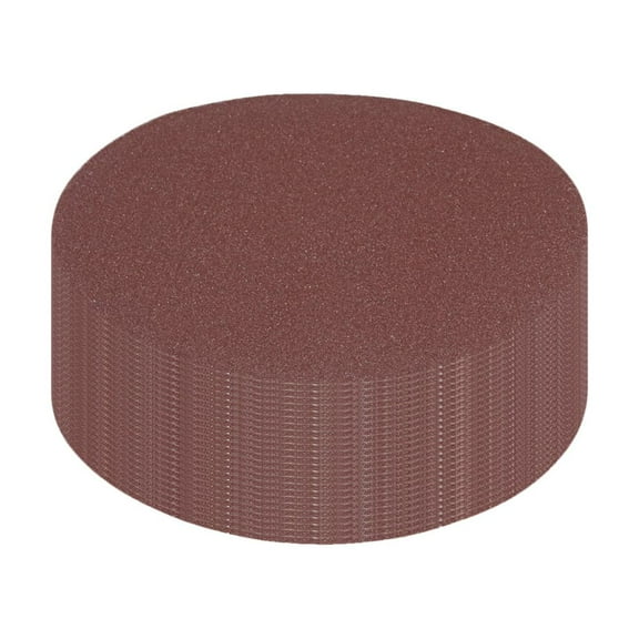 25Pcs 4 Inch Hook and Loop Sanding Disc 180 Grits Flocking Sandpaper Brown
