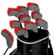 thumbnail image 2 of Juego de 10 fundas para cabeza de hierros de golf, cuñas de repuesto a prueba de arañazos para maderas de calle gris rojo Zulema cubierta de la cabeza del palo de golf, 2 of 8