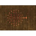 thumbnail image 1 of Ahgly Company Indoor Rectangle Abstract Orange Contemporary Area Rugs, 2' x 5', 1 of 1
