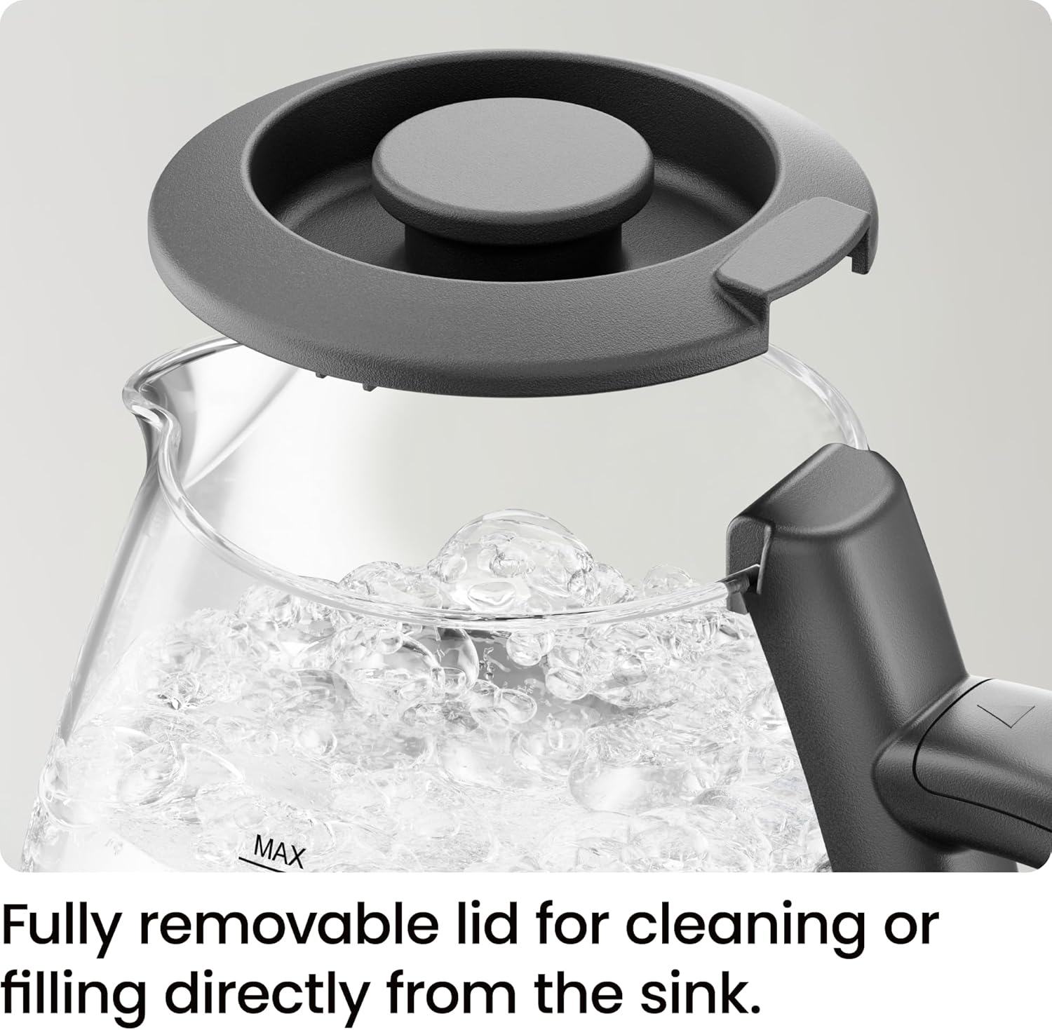 Chefman 1-Liter Electric Glass Kettle with LED Indicator, Black photo 8