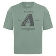thumbnail image 2 of Men's Levelwear Green Arizona Diamondbacks Crossway Oversized Luxe Signature Knit T-Shirt, 2 of 3