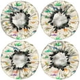 thumbnail image 2 of Shower Caps,Colorful Realistic Dinosaurs Plants Pattern Waterproof Shower Cap for Women 4 Pieces,Double Reusable Hair Cover for Shower PEVA Elastic Stretch Hem, 2 of 7
