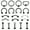 black, variant on 19Pcs 16G Black Surgical Steel Horseshoe Nose Septum Lip Rings Eyebrow Rings Piercing Jewelry