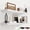 White, variant on Floating Shelves 32 Inch Long, 9.3 Inch Deep Classic Crown Molding Floating Shelves for Wall, Rustic Wooden Shelves for Wall Decor Bathroom, Kitchen, Office, (Black, 2Pack)