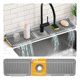 thumbnail image 4 of 24' Longer Faucet Mat for Kitchen Sink Splash Guard,Slope Fast Self-Draining,Snap Lock Fit,Faucet Mat Splash Guard, 4 of 5