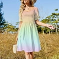 thumbnail image 2 of Pastel Gradient Short Sleeved Dress summer dress daily summer clothes Dress, 2 of 5