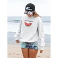 thumbnail image 2 of Buon Ferragosto! Cute Watermelon Hoodie Women -Image by Shutterstock, Female x-Large, 2 of 4