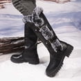 thumbnail image 2 of Knee High Boots Women Chunky Heel Round Toe Insulated Thick Booties 2025 Trendy Mid Calf Pull On Casual Warm Snow Boots, 2 of 9