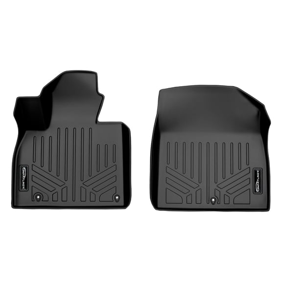 SMARTLINER All Weather Custom Fit Black 1st Row Floor Mat Liner Set Compatible With 2020-2023 Kia Telluride