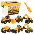 thumbnail image 1 of Juguetes de construcción, máquinas pequeñas, juguetes de vehículos de ingeniería para niños con barril 6 en 1, 1 of 1