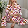 thumbnail image 6 of Uemuo Squirrel In The Forest Pattern Womens Pajama Sets,PJ Set for Women,Pajamas for Women Logo,Long Sleeve Pajama Set for Women,Soft Long Sleeve Top With Pants-Large, 6 of 9