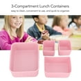 thumbnail image 4 of Boîte Bento Légère en Silicone à 3 Compartiments avec Conception Étanche, Contenants Alimentaires Réutilisables pour un Plan d'Alimentation Saine, 4 of 8