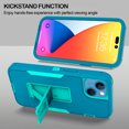 thumbnail image 6 of CoverON For Apple iPhone 14 Plus Phone Case, Military Grade Heavy Duty Full Body Kickstand Cover, Turquoise, 6 of 9