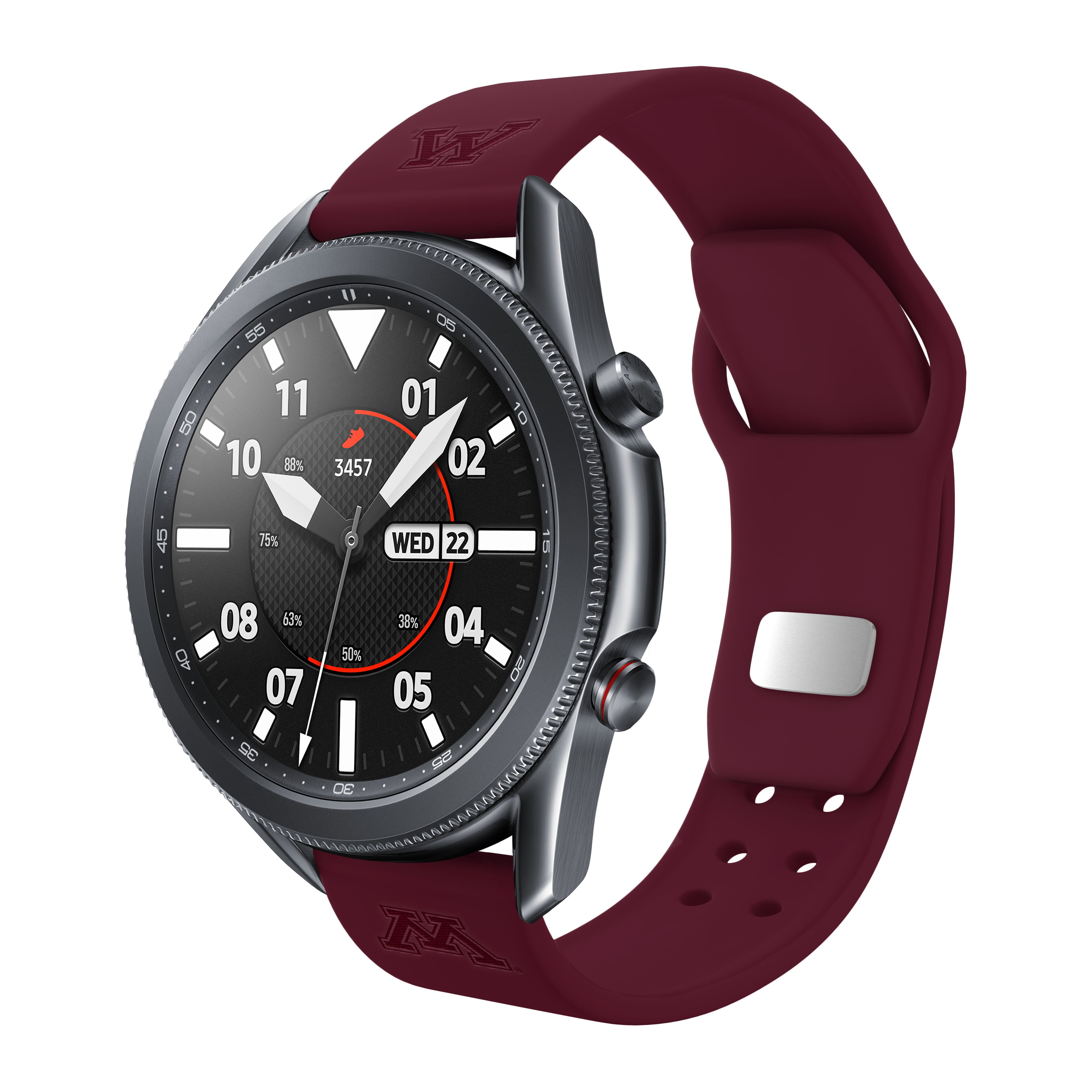 Golden Gophers Engraved Silicone Unisex Watch Band for Samsung Galaxy Watch (20mm Maroon) by Affinity Bands