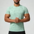 thumbnail image 6 of GUZOM Mens Performance Quick Dry T Shirt Moisture Wicking Nylon Spandex Athletic Wear Workout Top Crewneck Regular Fit Green,Size M, 6 of 8