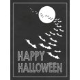 thumbnail image 2 of Lettered and Lined 12x14 White Modern Wood Framed Museum Art Print Titled - Happy Halloween, 2 of 4