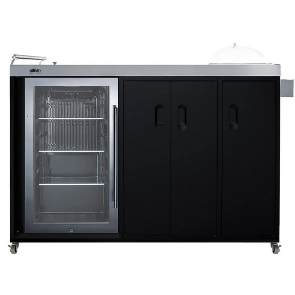 Summit Portable Outdoor Glass Door Beverage Kitchenette Cooler - Right Hinge - CK54OSRG